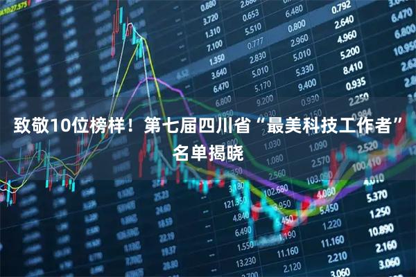 致敬10位榜样！第七届四川省“最美科技工作者”名单揭晓